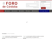 Tablet Screenshot of forodecordoba.com.ar